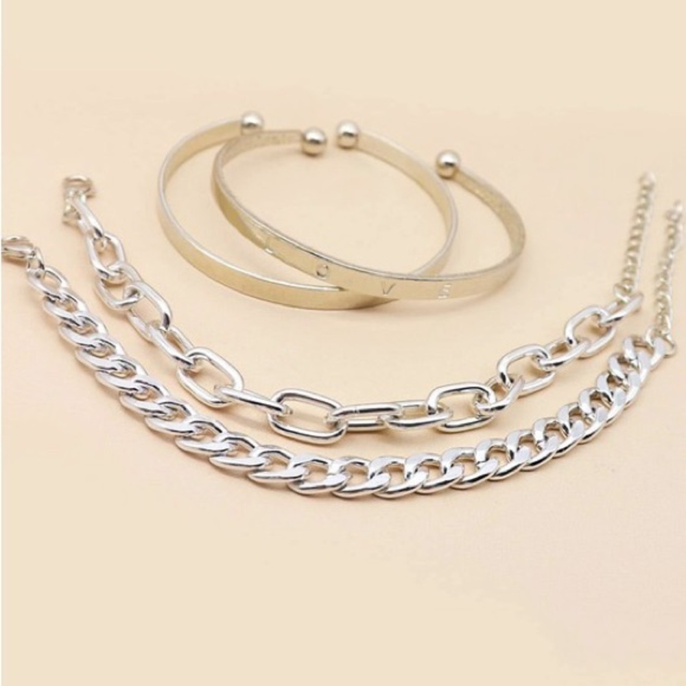 Silver Love Bracelet Stack (7108) - Picture 4 of 6